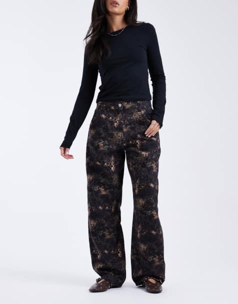 COLLUSION X002 baggy jeans in floral camo print - view 1