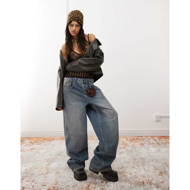 COLLUSION X002 baggy jeans in midwash | ASOS