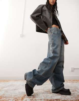 COLLUSION X002 baggy jeans in midwash | ASOS