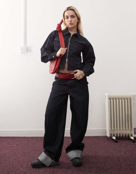 COLLUSION - X002 - Baggy jeans met omgeslagen zomen en rinse wash - view 1