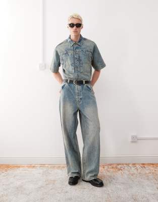 Collusion X002 Baggy Skater Jeans In Blue