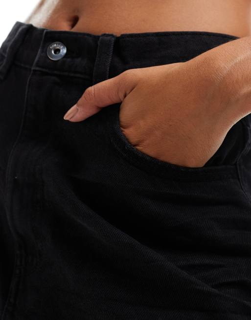 COLLUSION X002 bermuda shorts in washed black, 5 of 5