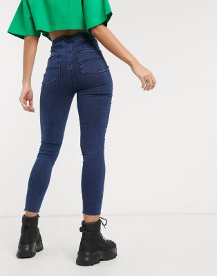raw hem jeggings