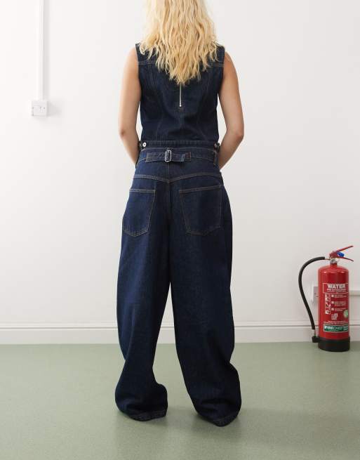 COLLUSION – x002 – Mörkblå, baggy jeans, del av set, 2 av 5