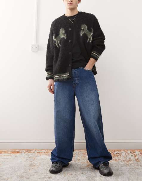 COLLUSION – X002 – Weite Jeans in tintenartiger Waschung - view 1