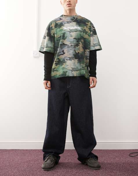COLLUSION - X003 - Jeans a fondo ampio lavaggio rinse wash - view 1