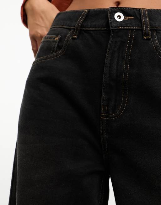 COLLUSION - x003 - Jeans met wijde pijpen in zwart met wassing, 5 van 5