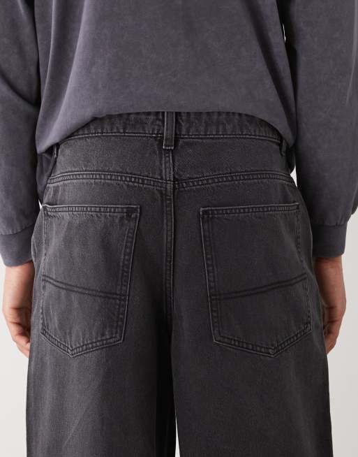 COLLUSION x003 wide leg jean in washed black, 5 of 5