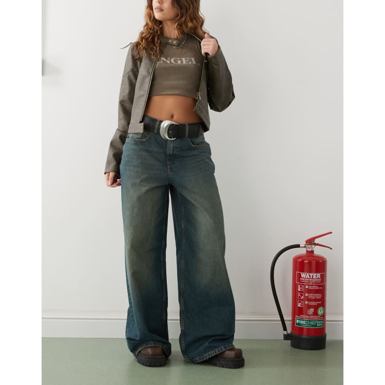 【KOOLOSET】Chalk Dirty Washed Wide Denim KOOLOSET】Chalk Dirty Washed Wide Denim Crafted Mud Wash