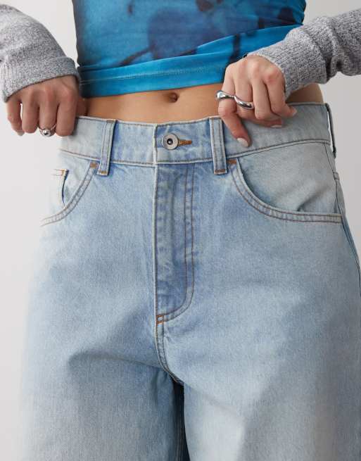 COLLUSION X003 wide leg jeans in light wash