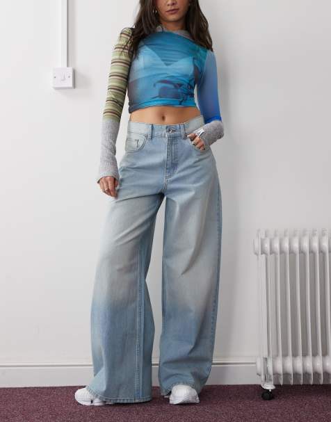 COLLUSION X003 wide leg jeans in lightwash - view 1