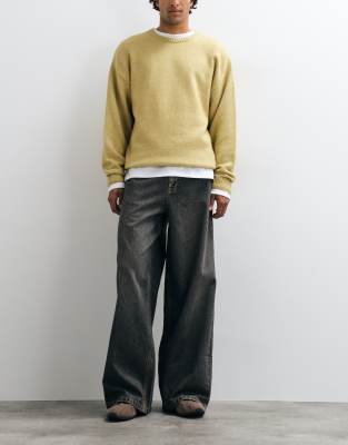 Collusion X003 Wide Leg Mid Rise Jean In Gray