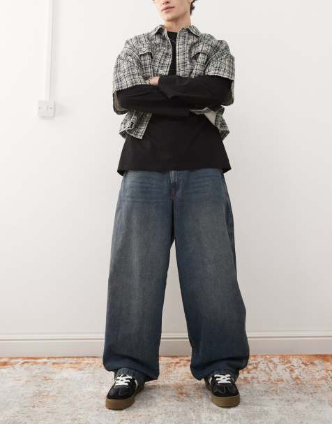 COLLUSION - X004 - Ballonjeans in mid-wash, deel van co-ord set - view 1