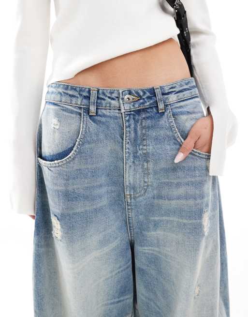 COLLUSION X004 balloon jeans in vintage wash | ASOS