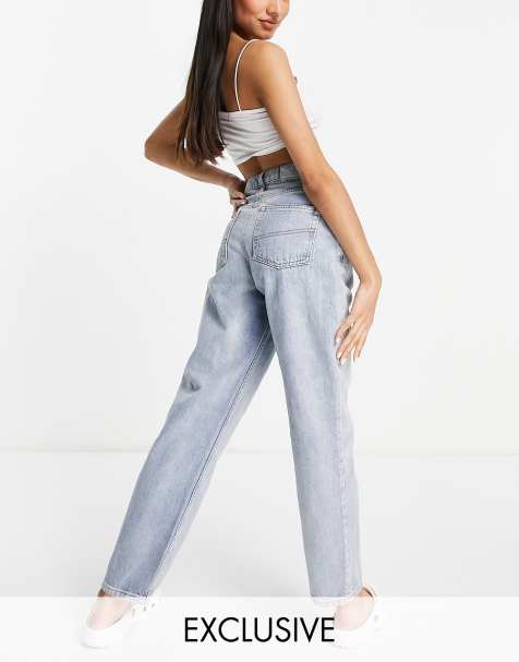 COLLUSION x004 mom jeans in blue - view 1