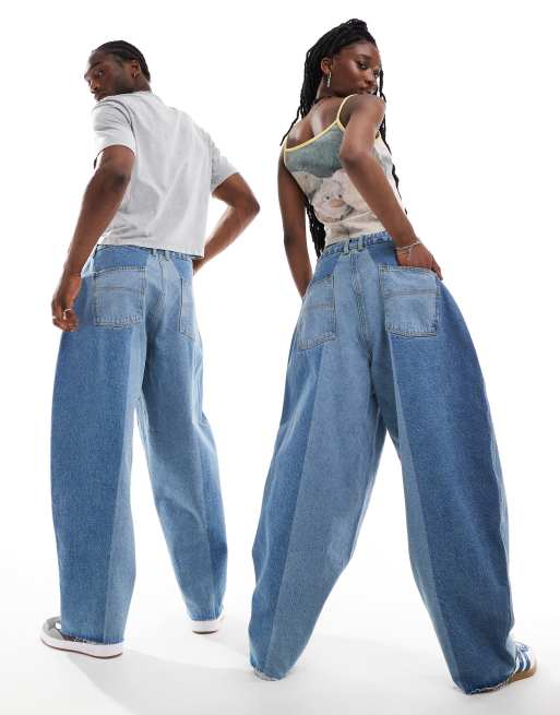 【KOOLOSET】balloon curve denim jeans Levis Balloon Leg Cottonzed Hemp Women's Jeans Antigravity