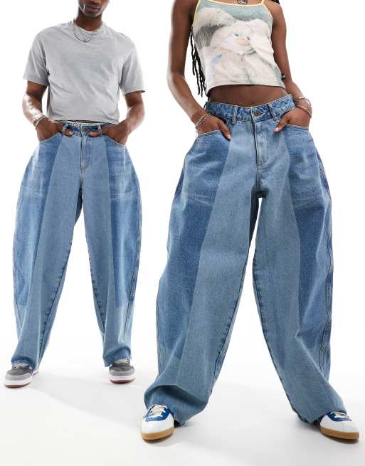 【BOK PLACE】No-Fade Balloon Wide-Fit Denim PT XL Size BOK PLACE】Pleated Side Pintuck Balloon WideFit Pt XL Size