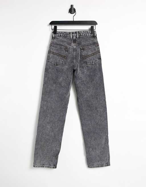 Black white 2024 washed jeans