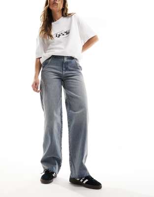 COLLUSION x005 straight leg jeans with silver coating