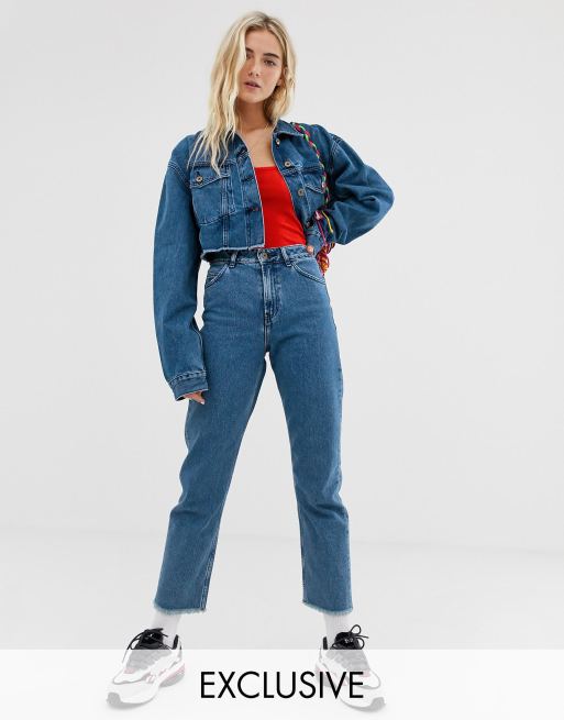 COLLUSION – Jeansjacka och jeans med råskurna kanter, set, 3 av 3