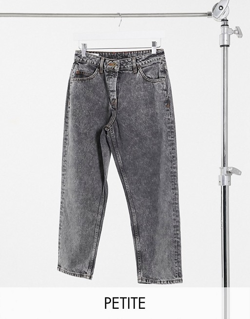 COLLUSION x005 Petite straight leg jeans in washed black