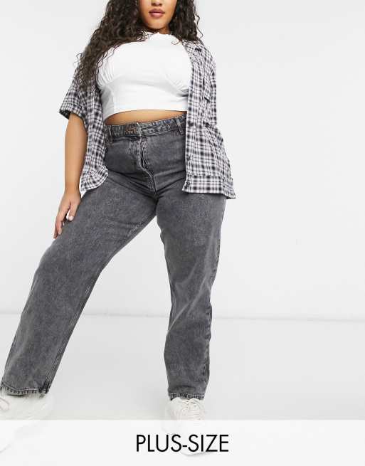 Black straight leg store jeans plus size