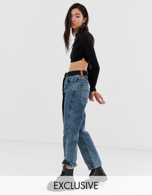 mom jeans and crop top