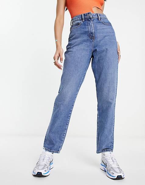 Mom jeans in mid ASOS Damen Kleidung Hosen & Jeans Jeans Baggy & Boyfriend Jeans 