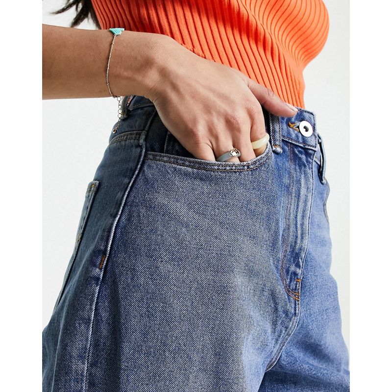 Donna Yiwso COLLUSION - x006 - Mom jeans lavaggio blu medio