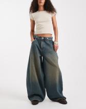 COLLUSION balloon leg pant in khaki