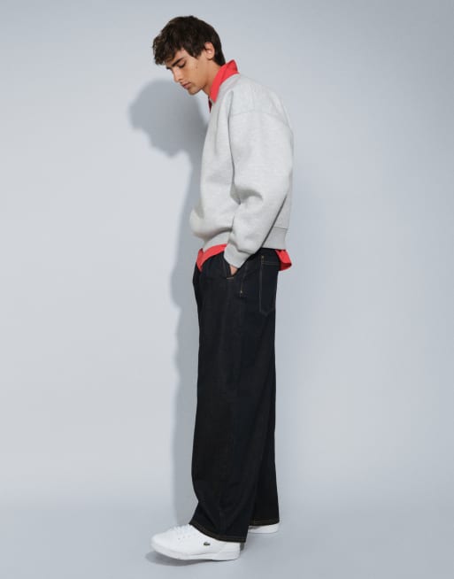 COLLUSION X006 XL balloon jeans with pleats in dark rinse wash, 2 of 5