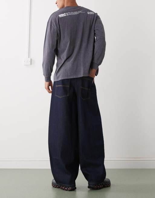 COLLUSION – X006 XL – Tvättade jeans med låg midja och extra stora ballongben, 3 av 5