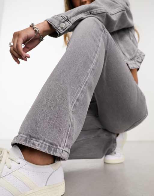 COLLUSION x007 stretch flare jeans in grey