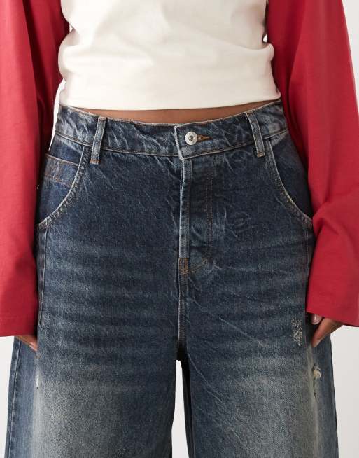 COLLUSION X007 XL baggy jeans in destroyed wash, 4 of 5