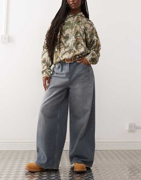 COLLUSION X007 XL baggy jeans in smokey wash - GREY - view 1