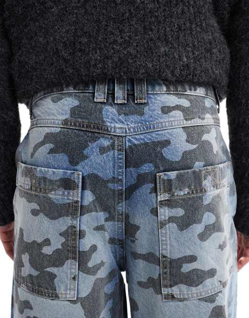 COLLUSION - X007 XL - Baggy jeans med laser-camouflageprint, 5 af 5