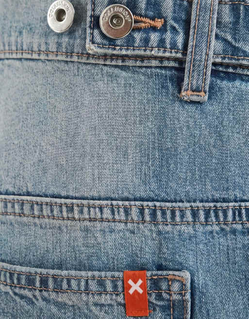 COLLUSION X007 - XL Baggy jeans met lage verstelbare taille en versleten wassing, 9 van 10