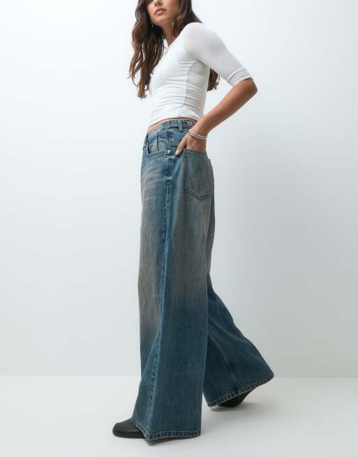 COLLUSION X007 XL baggy low rise jean in dirty bleach wash, 2 of 5