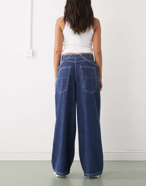 COLLUSION - X007 XL - Baggy og lavtaljede skater-jeans i skylle denim, 3 af 5