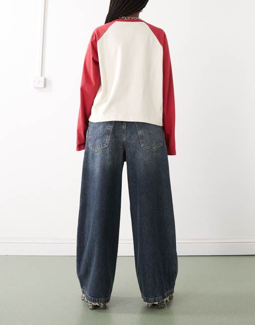 COLLUSION - X007 XL - Jeans larghi lavaggio consumato, 3 di 5