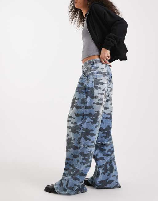 COLLUSION - X007 XL - Jeans molto larghi a vita bassa mimetici, 3 di 5