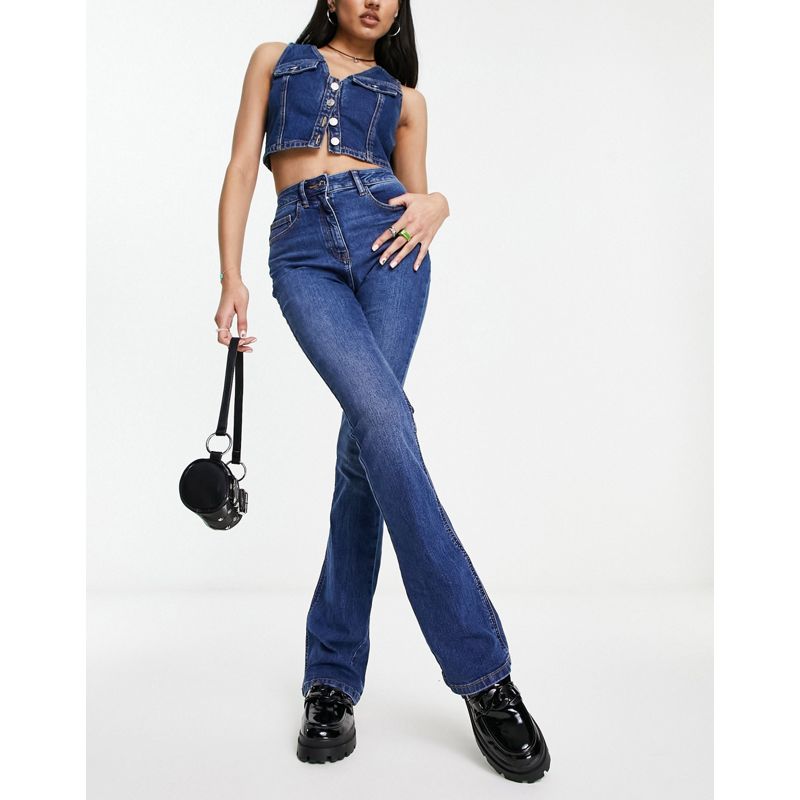 Jeans Donna COLLUSION - x008 - Jeans bootcut a zampa blu