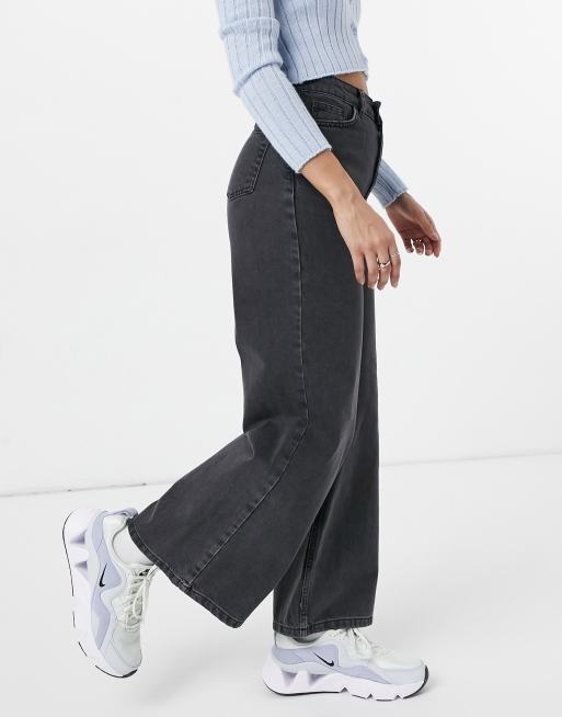 COLLUSION – x008 – Jeans im Stil der 90er in verwaschenem Schwarz mit weitem Bein, 4 von 4