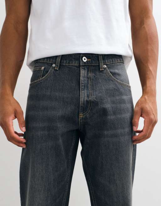 COLLUSION X008 relaxed straight leg in grunge gray wash, 4 of 5