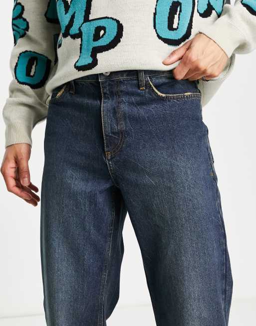 COLLUSION x008 flare jeans in blue, ASOS