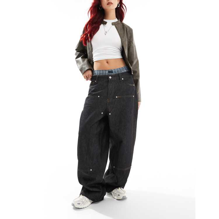 COLLUSION X008 skater double knee jean in rinsewash | ASOS