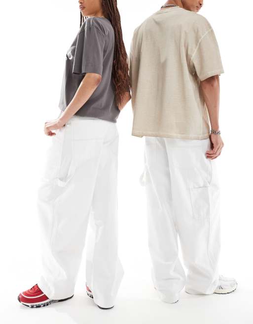 COLLUSION X008 Unisex skater jeans in white, 4 of 5