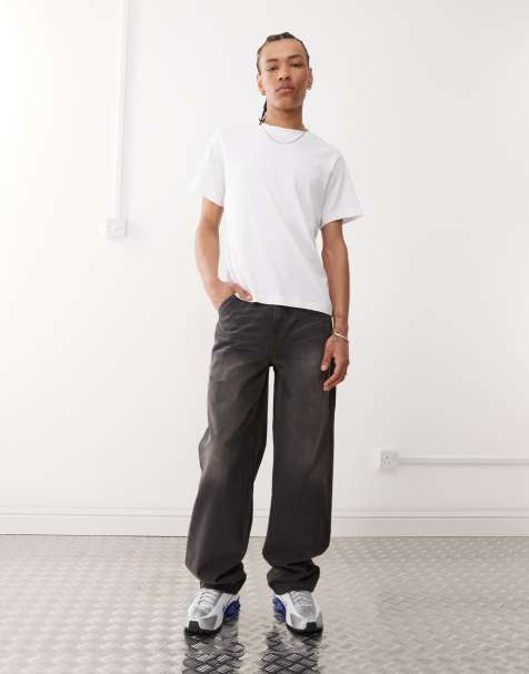 COLLUSION X011 carpenter jeans in washed black - view 1