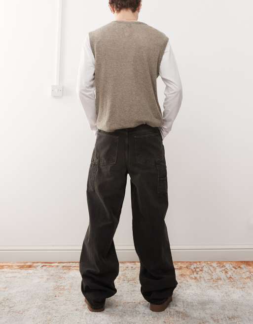COLLUSION X011 carpenter jeans in washed black