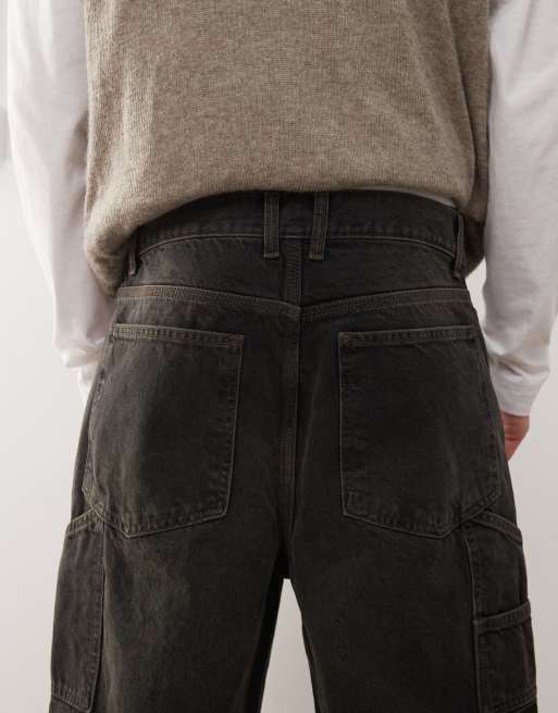 COLLUSION X011 carpenter jeans in washed black
